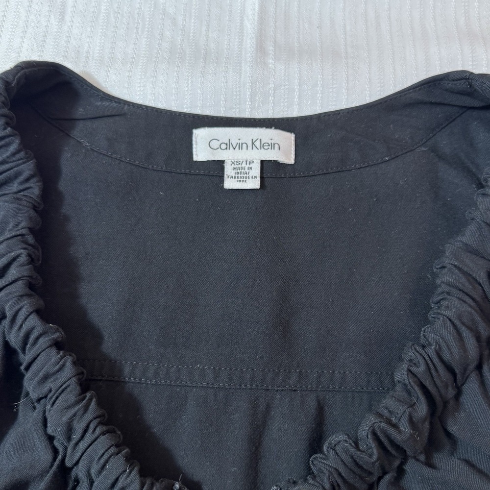 Calvin Klein‎ Womens Black Utility Zip Up Vest Sleeveless XS GorpcoreUtility - Picture 4 of 14